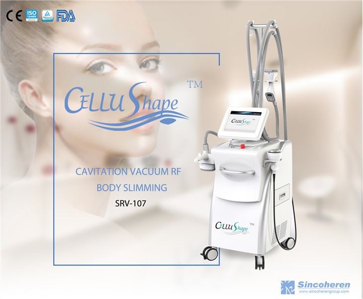 Sincoheren Cavitation Vacuum RF Body Slimming 4 Handles Cellushape System
