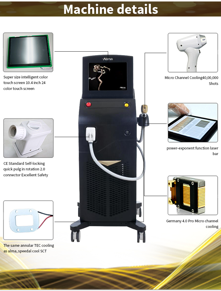 Soprano Alma xl 808nm painless laser diode laser hair removal user manual