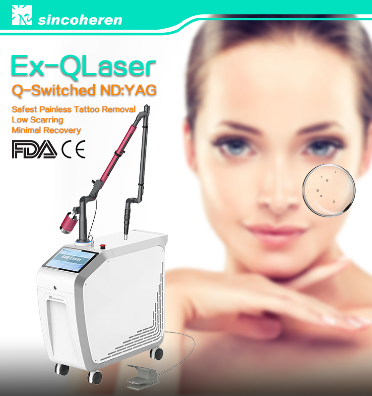 Q Switch ND YAG Tattoo Removal Machine