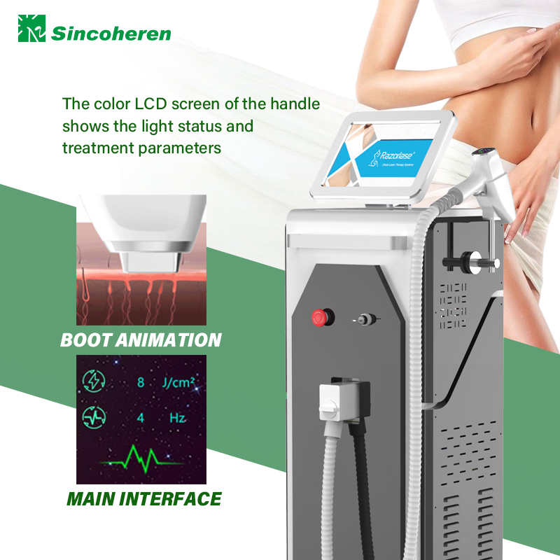 Upgraded 808nm/755nm/1064nm diode laser hair removal machine