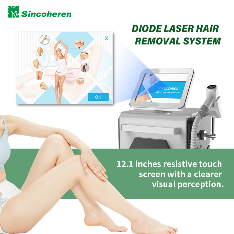 Upgraded 808nm/755nm/1064nm diode laser hair removal machine