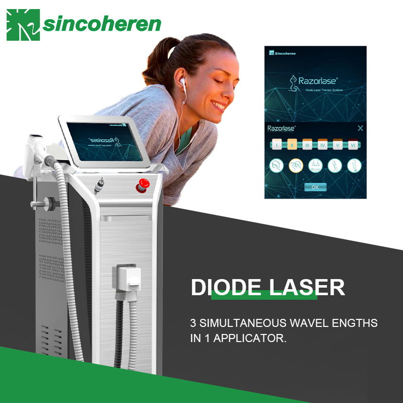 2000W Highest Power Laser Diode 808Nm Hair Removal Machine Razorlase