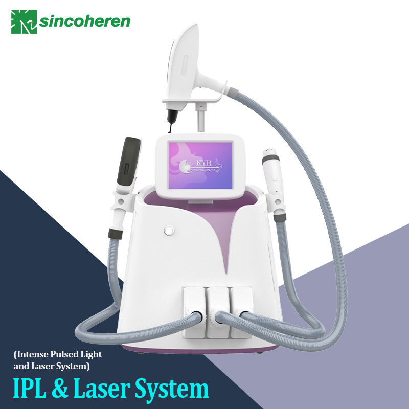 Portable IPL SHR laser hair removal and skin rejuvenation beauty machine