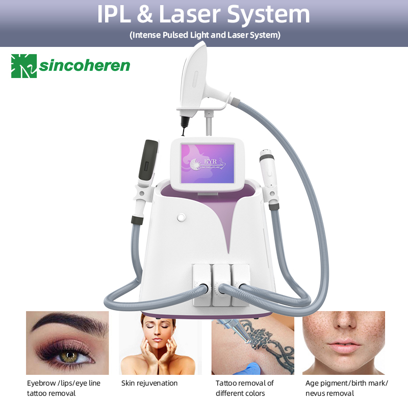 Portable IPL SHR laser hair removal and skin rejuvenation beauty machine