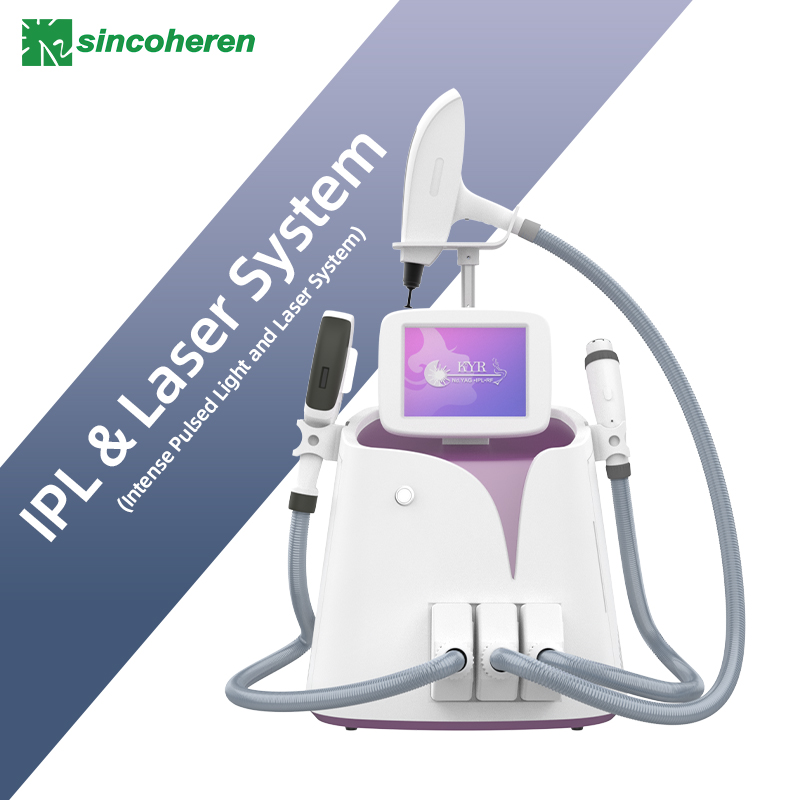 Portable IPL SHR laser hair removal and skin rejuvenation beauty machine